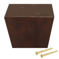 ComfortStyle Furniture Legs for Sofa Chair Couch or Ottoman, Set of 4 Replacement Feet, 3 Inch Tall, Square with Tapered Sides, Walnut Finish