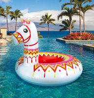 Geefuun Llama Pool Float Party Inflatable Alpaca Pinata Ride On Beach Swimming Ring Fiesta Mexican Water Toys Supplies - for Adults & Kids