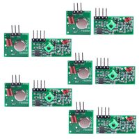 HiLetgo 5 Sets 433M Transmitter + Receiver Kit High Frequency Super Regenerative Transceiver Module for Burglar Alarm