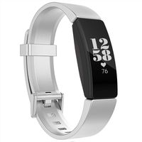 adepoy Compatible with Fitbit Inspire HR Bands for Women Men, Sports Soft Replacement Wristband for Fitbit Inspire/Inspire HR/Ace 2, Sliver, Large