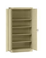Tennsco 7224 24 Gauge Steel Standard Welded Storage Cabinet, 4 Shelves, 200 lbs Capacity per Shelf, 36" Width x 72" Height x 24" Depth, Putty