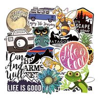 Adventure Landscape Stickers Pack 19 Pcs Suitcase Cute Aesthetic Animal Stickers Vinyl Decals for Teens Girls Laptop Bumper Helmet Ipad Car Luggage Water Bottle
