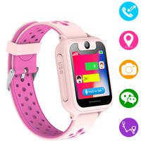 SZBXD Kids Smart Watch Phone, 1.44" GPS Tracker Smartwatch Touch Camera Games Flashlight SOS Alarm Clock Sports Wrist Watch Christmas Birthday Gifts for Girls Boys Children (S6-Pink)