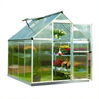 Palram HG5008 Mythos Hobby Greenhouse, 6' x 8' x 7', Silver