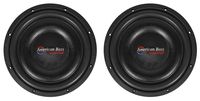 2 American Bass SL-104 10" 600 Watt Shallow Slim Car Subwoofers 4-ohm Subs SL104