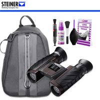 Steiner 10x26 Safari Ultrasharp Binoculars with Padded Backpack and Cleaning Kit