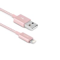Moshi Integra Lightning Charge/Sync Cable 4 ft (1.2 m), MFi Certified, exceeds 20,000 Bend Cycles, Compatible iPhone Models (Golden Rose)