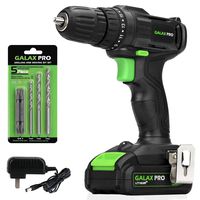 Cordless Drill Driver, GALAX PRO 20V Lithium Ion Power Drill with Work Light, Max Torque(20N.m), 3/8 inch Keyless Chuck, 19+1 Position, Single Speed (0-600RPM)- 1.3Ah Battery & Charger Included