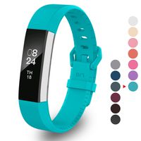 Greeninsync Fitbit Alta Replacement Band, Classic Alta HR Accessory Band Small Watch Buckle Wristbands for Fitbit Alta/Fitbit Alta HR Strap Bracelets W/Same Color Metal Clasp and Fastener (Teal)