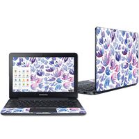 Mightyskins Skin Compatible with Samsung Chromebook 3 11.6" - Blue Petals | Protective, Durable, and Unique Vinyl Decal Wrap Cover | Easy to Apply, Remove, and Change Styles | Made in The USA
