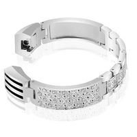 Famobest for Fitbit Alta HR Bands Fitbit Alta Bands for Women Men, Stainless Steel Alta Fit bit Bands Alta Fitbit Bands Fitbit Alta Replacement Bands Wristbands Small Large Bangle 2 Silver