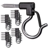 SELEWARE Stainless Steel 20 Pieces Q-Hanger, Home Christmas Lights Hanger Hooks with Screw for Garage New Year Party Outdoor Easy Release Wire and Fairy Led Lights, Heavy Duty 40LB Capacity
