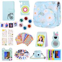Bsuuy Instax Mini 9 Camera Accessories for FujiFilm Instax Mini 9 8 8+ Camera with Mini 9 Case/Album/Selfie Lens/Filters/Wall Hang Frames/Camera Sticker/Shoulder Strap （12 in 1 Chrysanthemum）