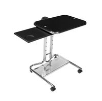 Calico Designs 51200 Laptop Cart with Mouse Tray in Chrome and Black Glass