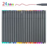 24 Colors Fineliner Color Pen Set, Fine Line Point Drawing Marker Pens for Writing Journaling Planner Coloring Book Sketching Taking Note Calendar Art Projects Office School Supplies