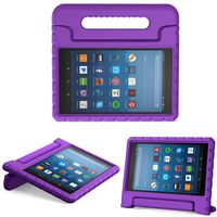 MoKo Case for All-New Amazon Fire HD 8 Tablet (6th/7th/8th Generation, 2016/2017/2018 Release) Kids Shock Proof Convertible Handle Light Weight Protective Stand Cover Case for Fire HD 8,Purple