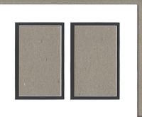 Amazon Photo Mats 16x20 White & Black Double Picture Mat, Bevel Cut for 2 8x10 Pictures