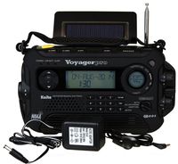 Kaito Voyager Pro KA600 Digital Solar Dynamo,Wind Up,Dynamo Cranking AM/FM/LW/SW & NOAA Weather Emergency Radio with Flashlight, Reading Lamp Alert,Smart Phone Charger & RDS and Real-Time Alert, with AC Adapter, Black