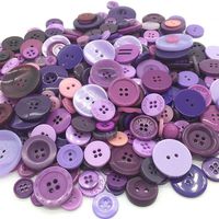 EMAAN 650 pieces of Various Sizes Resin Buttons 2 and 4 Holes Round Craft Buttons Sewing DIY Crafts Scrapbook Children's Handmade Button Painting Button Bouquet (Purple）