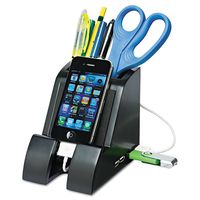 VICTOR PH600 Smart Charge Pencil Cup with USB Charging Hub, Black