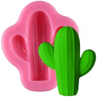 Funshowcase Cactus Summer Beach Party Fondant Silicone Mold for Sugarcraft, Cupcake Topper, Jewelry Making, Polymer Clay Crafting Projects