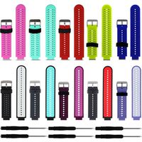 ZSZCXD Soft Silicone Replacement Watch Band for Garmin Forerunner 235/220 / 230/620 / 630/735 Smart Watch (10Pcs)