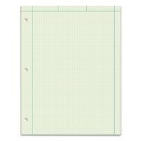 TOPS Engineering Computation Pad, 3-Hole Punched, 8.5 x 11 Inches, 5 Squares per Inch, 100 Sheets, Green, (35510)