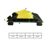 Electriduct Extreme Rubber 5 Channel Cable Protector 36" Wire Cover with 1-3/8" Channels - 45° Right Turn