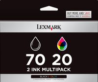 Lexmark Twin-Pack 70 Black and 20 Color Print Cartridges-15M2328