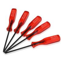 Foxnovo 5pcs Triwing Trigram Y-Tip Screwdrivers Screw Drivers for Nintendo Wii /DS /DS Lite /GBA (Red) (Red)