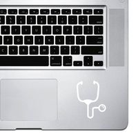 StickAny Palm Series Stethascope Sticker for MacBook Pro, Chromebook, and Laptops (White)