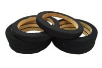 Nippon America 8 Pieces 6 Inch MDF Wood Speaker Spacer Rings with Black Carpet Car Audio 4 Pair