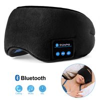 Bluetooth Sleeping Eye Mask, FlyXShop Sleep Headphones Music Travel Sleeping Headset 4.2 Bluetooth Wireless Sleep Eye Mask with Microphone Handsfree and Washable (Black)