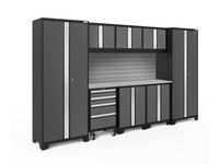 NewAge Products Bold 3.0 Gray 9 Piece Set, Garage Cabinets, 50523
