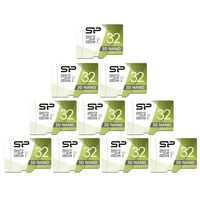 Silicon Power 32GB 10-Pack High Speed MicroSD Card with Adapter