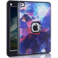 ipad Air Case, AICOO Color Fantasy Rugged Hybrid Three Layer Hard PC + Soft Silicone Shockproof Kids Proof Defender Protective Case Cover for 9.7" iPad Air iPad 5 (2013 Relase), Black