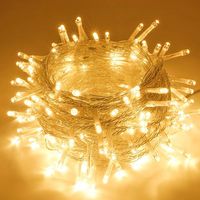 SANJICHA String Lights Indoor/Outdoor - Waterproof, Brighter, Safer - 8 Modes Twinkle Lights 66FT 200 LED Warm White, Plug in String Lights for Home Decor Wedding Garden Party Room Decor