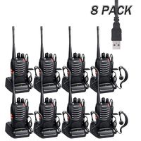 Walkie Talkies for Adults Long Range, BF-888S 2 way radio with Li-ion Battery and Earpiece(8 Pack)