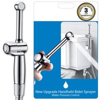 Hand Held Bidet Sprayer for Toilet, Cloth Diaper Toilet Sprayer Bathroom Jet Spray Chrome-Solid Brass-3 Years Warranty-Adjustable Pressure Control