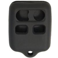 Keyless2Go New Silicone Cover Protective Case for 4 Button Remote Key Fobs FCC CWTWB1U345 CWTWB1U331 - Black