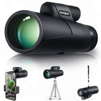RIVMOUNT Monocular for Adults and Kids Compact 10x42 HD BAK4 Prism FMC Lens Durable for Travel Hiking Birdwatching and Matchwatching with Tripod