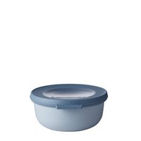 Rosti Mepal RST62040BLU Cirqula Multi Food Storage and Serving Bowl with Lid, Low Bowl-11oz, Nordic Blue