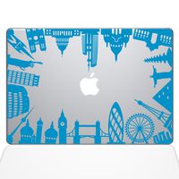The Decal Guru Around The World Monuments Decal Vinyl Sticker, 15" MacBook Pro (2016 & Newer Models), Light Blue (1385-MAC-15X-LB)
