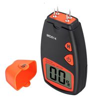 Proster Handheld Wood Moisture Test Meter LCD Moisture Tester for Wood Moisture Detector Damp Meter with 4 Test Pins for Firewood Paper Humidity Measuring Include 9V Battery