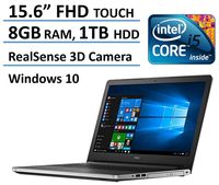 Dell Inspiron 15, Model 5559 (i5559-4682SLV) Intel i5-6200U, 8GB RAM, 1TB HDD, 15.6-in HD Touch, Win10