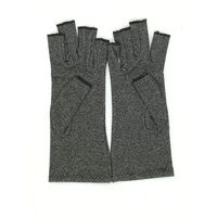 Leoie Medical Anti Arthritis Compression Therapy Gloves Hand Support Relieve Rheumatoid Pain gray M