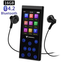MP3 Player, 16GB MP3 Player with Bluetooth 4.2, Portable HiFi Lossless Sound MP3 Music Player with FM Radio/Voice Recorder/E-book, 2.4'' Screen, Support up to 128GB (Sport Armband, Headphone Included)