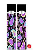 Vinyl Decal Stickers - Amazing Bright Paisley Design - Skin Wrap for Juul Vape (2 Pack)