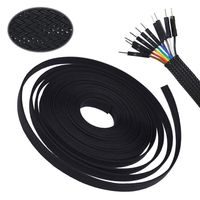 PET Expandable Sleeving Flexo Wire Cable Sleeve (0.4" 33ft Black) Striveday