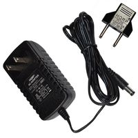 HQRP AC Adapter Compatible with Gold's Gym Power Cycle 290 290C Bike GGEX61609 GGEX616120 GGEX616121 GGEX616122 Power Supply Cord [UL Listed] + Euro Plug Adapter